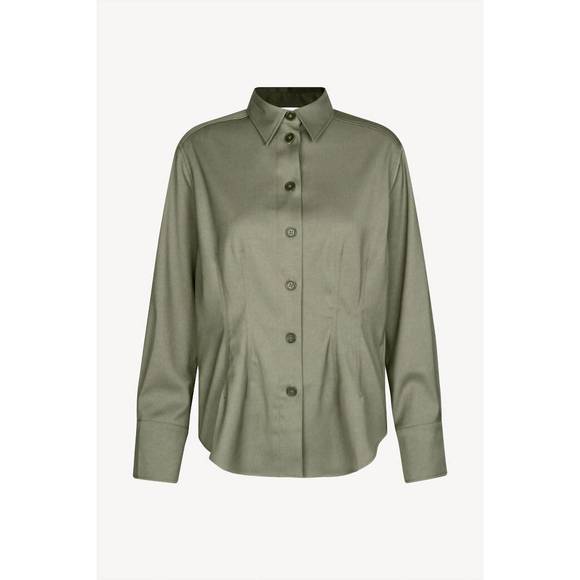 NEW SAMSOE sajul shirt in dusty olive - Picture 5 of 6